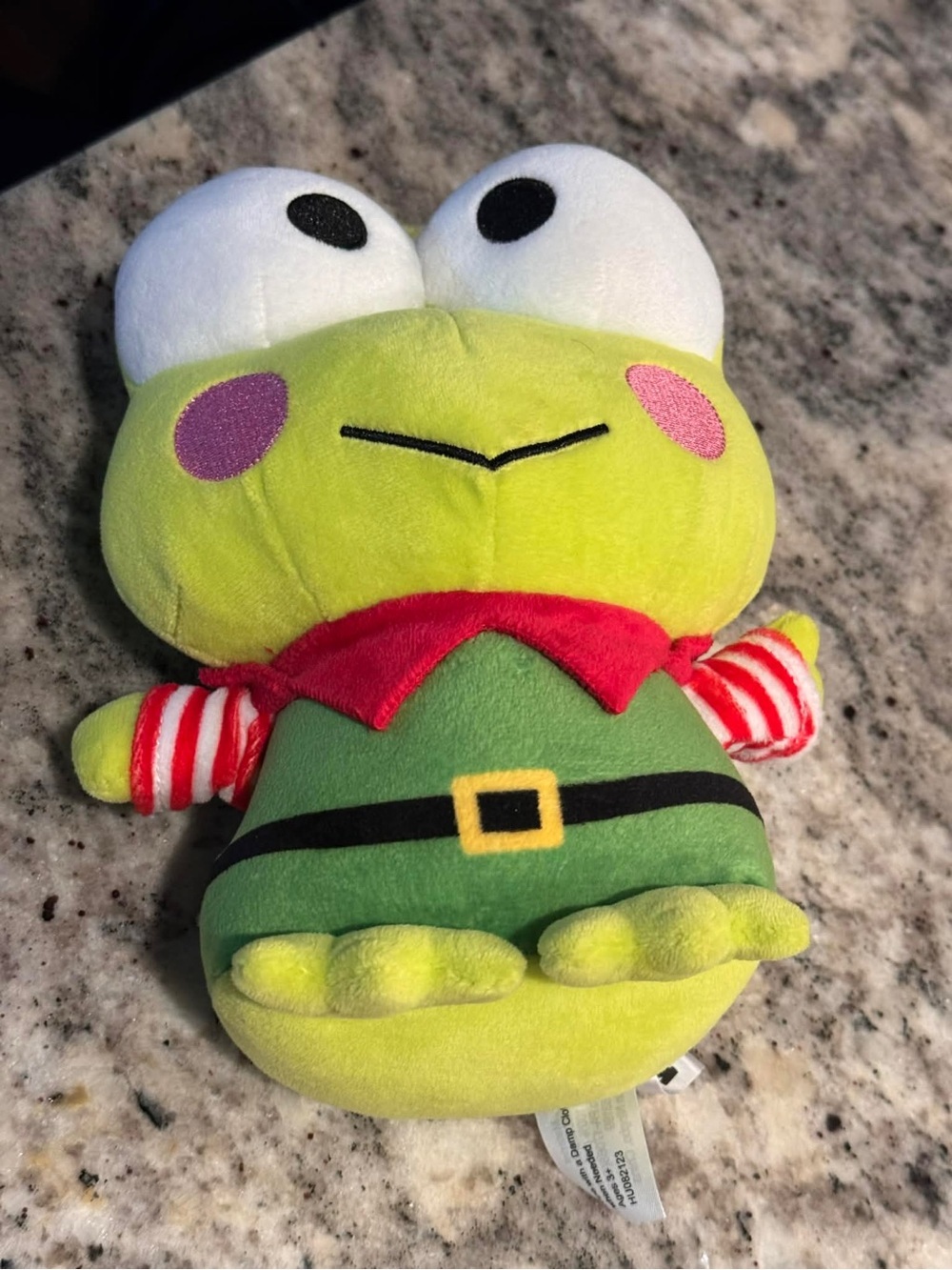 Sanrio Kero Keroppi Green Frog Elf Plush with Red Collar